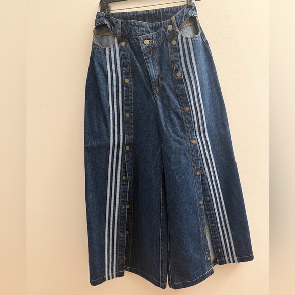 Adidas Ivy Park Breakaway Wide Leg Jeans - Picture 4 of 5